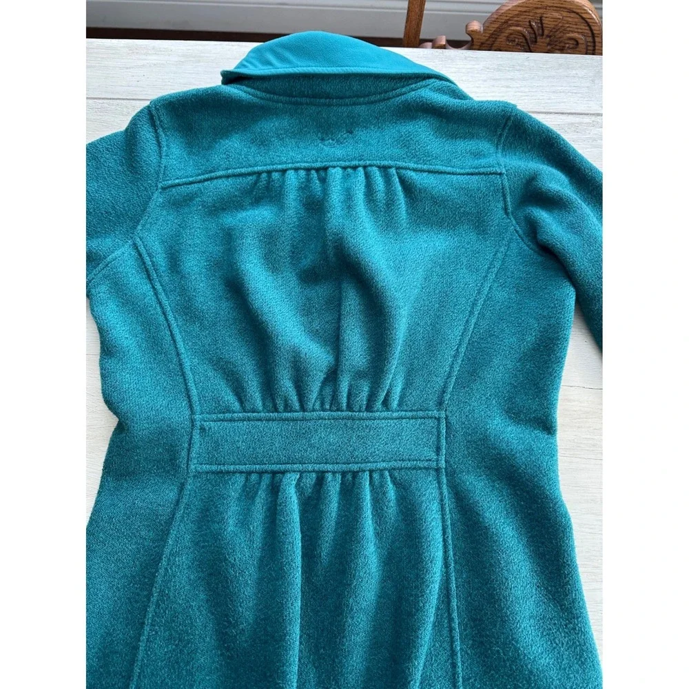 KUHL Teal Alpaca Fleece‎ Button Front Collared Jacket Women's Long Small